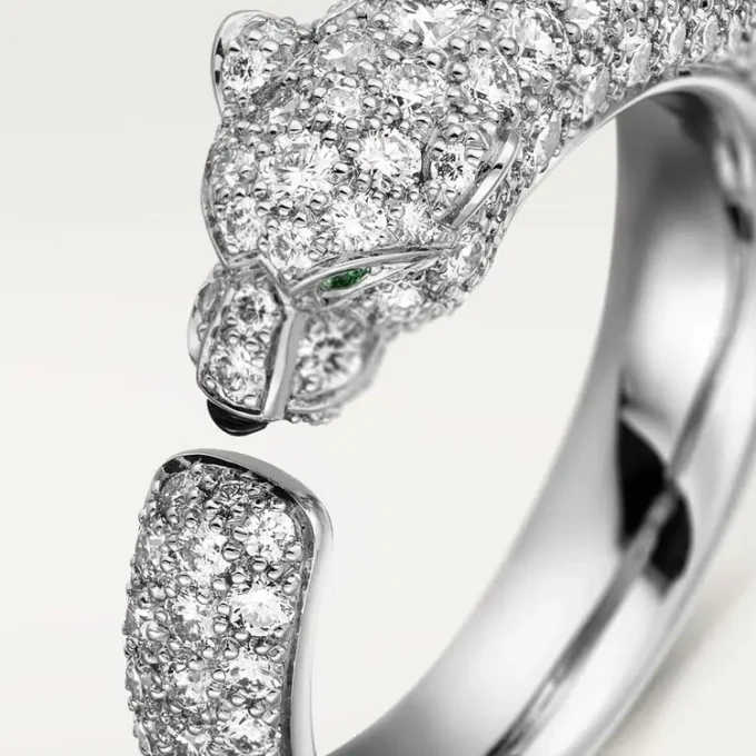 Panthere De Cartier Ring – Weißgold, Smaragde, Onyx, Diamanten – Cartier