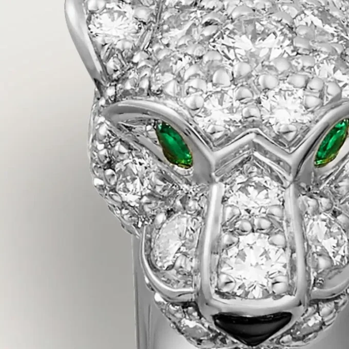 Panthere De Cartier Ring – Weißgold, Smaragde, Onyx, Diamanten – Cartier