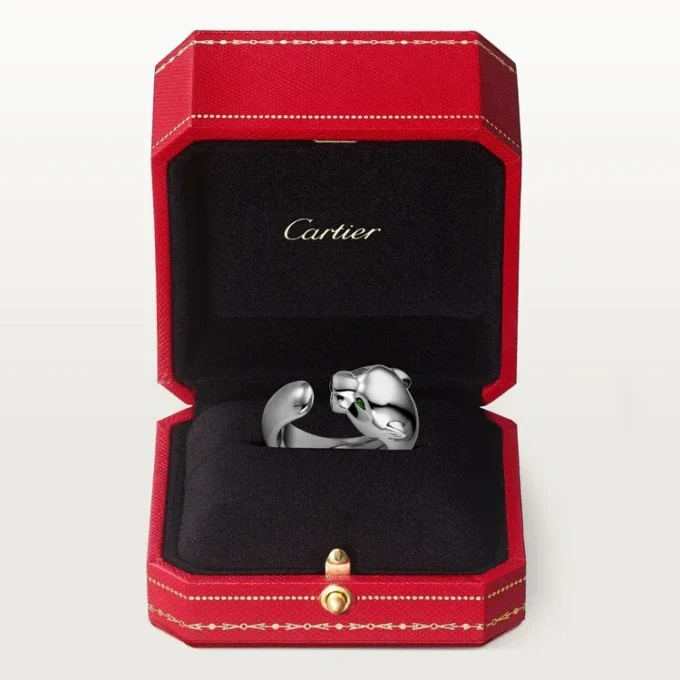 Panthere De Cartier Ring – Weißgold, Tsavorit-Granate, Onyx – Cartier