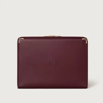 Portfolio, Must de Cartier – Burgunderfarbenes Kalbsleder, goldene Oberfläche – Cartier