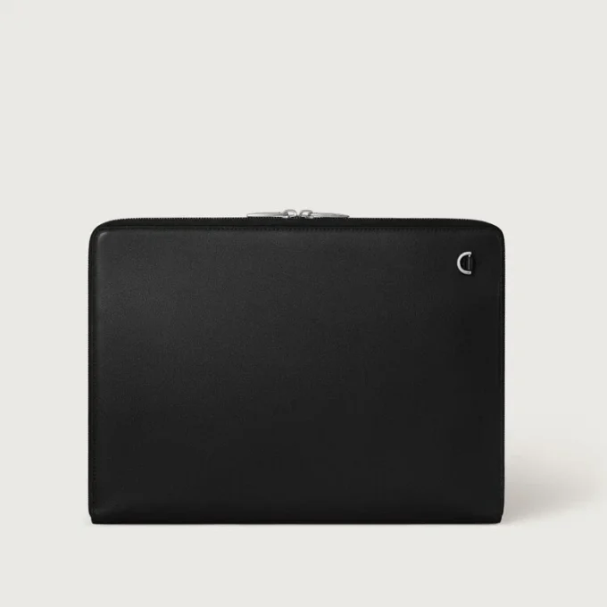 Portfolio, Must de Cartier – Schwarzes Kalbsleder, Palladium-Finish – Cartier