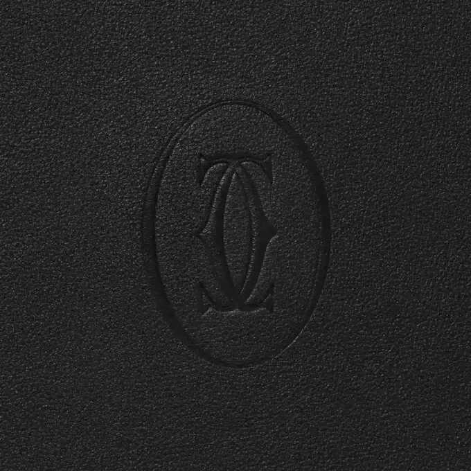 Portfolio, Must de Cartier – Schwarzes Kalbsleder, Palladium-Finish – Cartier