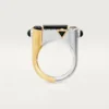 Ring „Geometrie & Contrastes“, Onyx, Pavé