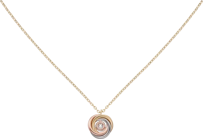 Trinity-Anhänger, 1 Diamant, pavé-gefasst