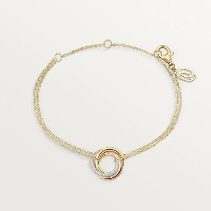 Trinity-Armband, an Kette, Diamanten
