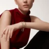 Trinity-Armband, kleines Modell, halb pavé-besetzt