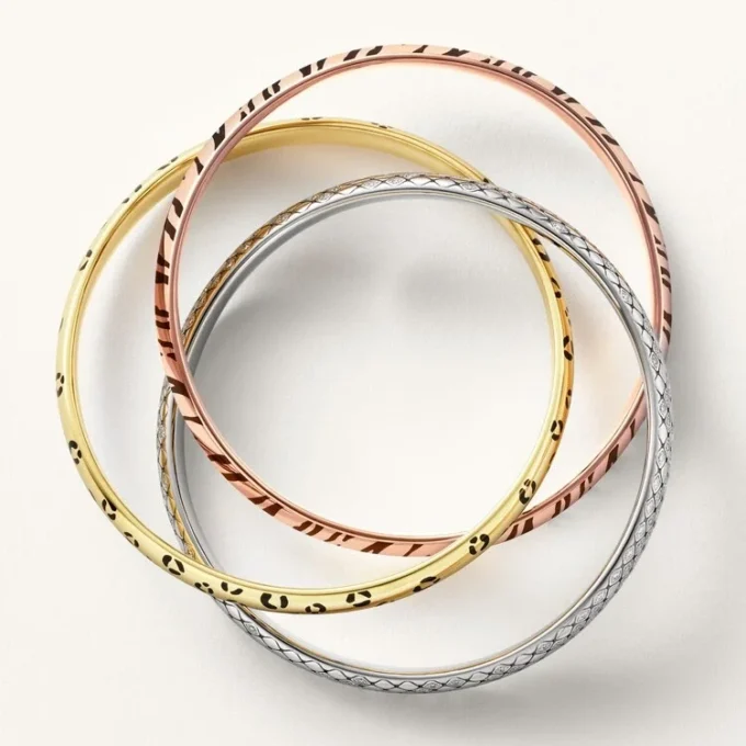 Trinity-Armband, Lack, Diamanten