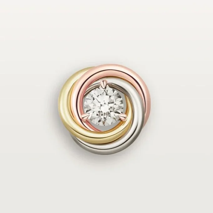Trinity-Ohrringe, 2 Diamanten