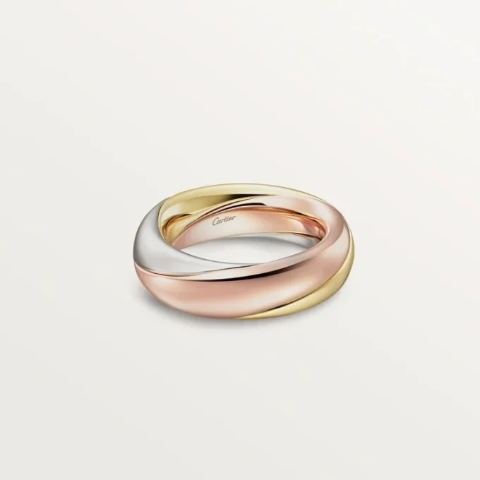 Trinity-Ring, halb pavé-besetzt