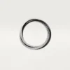 Trinity-Ring, Keramik, kleines Modell, halb pavé-besetzt