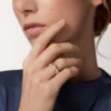 Trinity-Ring, klassisches Modell, halb pavé-besetzt