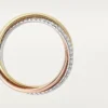 Trinity-Ring, kleines Modell, halb pavé-besetzt