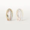 Trinity-Ring, kleines Modell, mit Pavé-Besatz