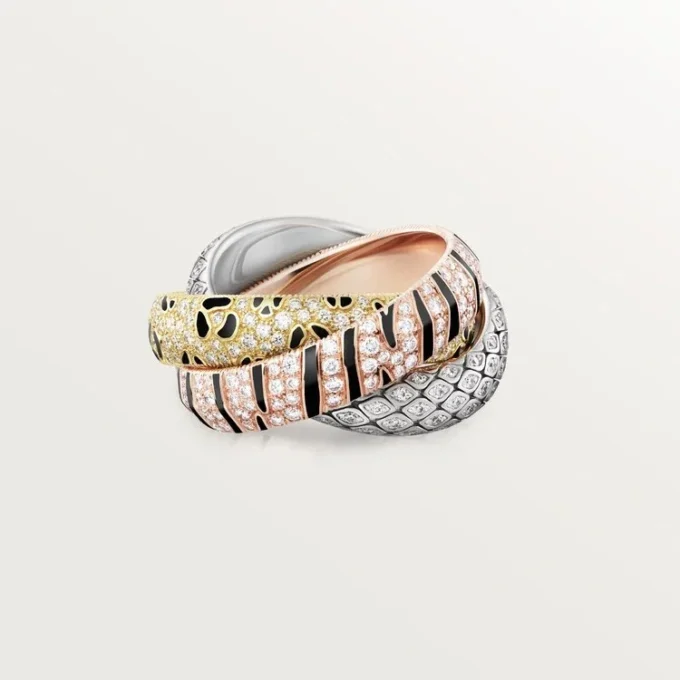 Trinity-Ring, Lack, Pavé