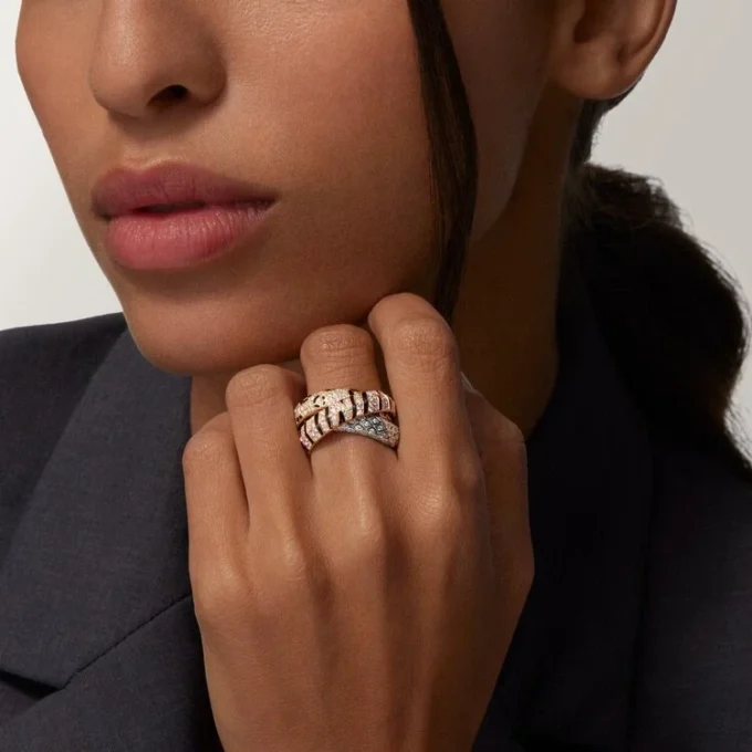 Trinity-Ring, Lack, Pavé